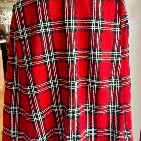SHEIN Red and Black Plaid Poncho Cape in Size Medium - Picture 7 of 10